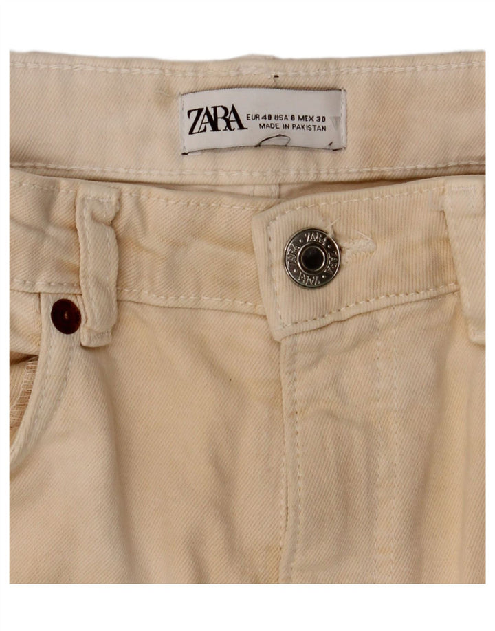 Zara Mujer Pantalón Casual Bootcut EU 40 Medium W30 L26 Beige