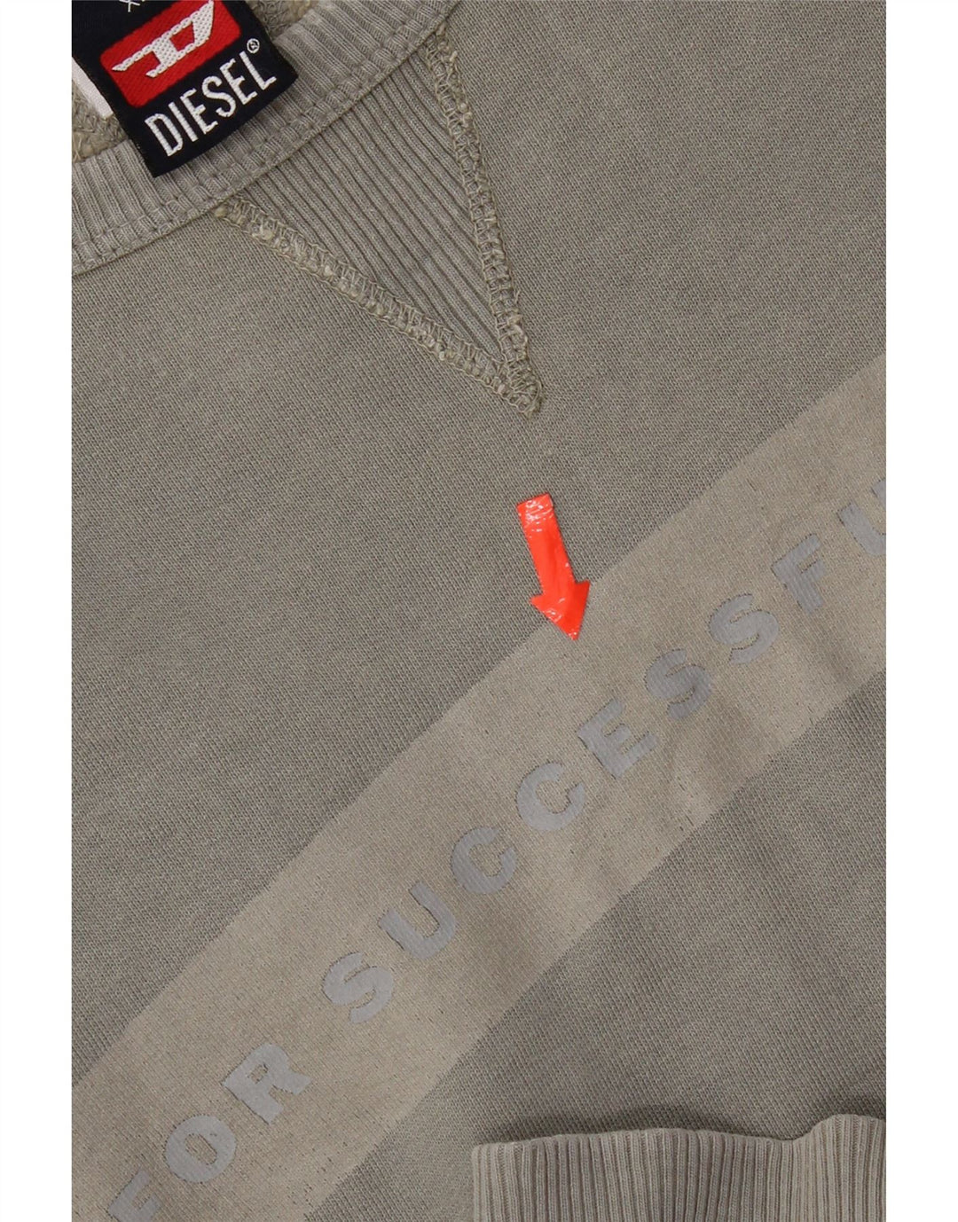 Diesel Hombre Sudadera Gráfica Jumper XL Gris