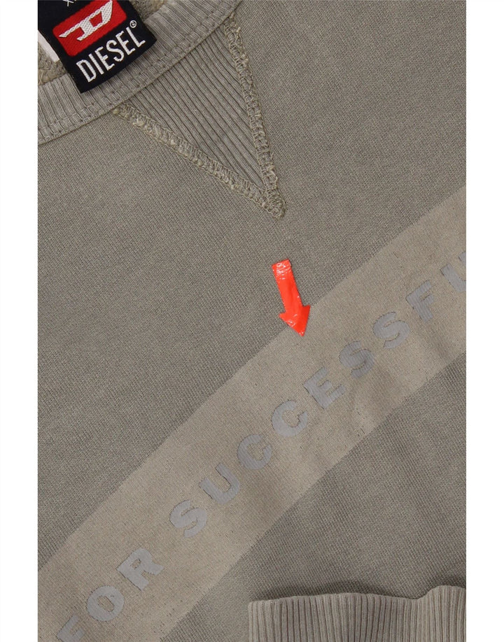 Diesel Hombre Sudadera Gráfica Jumper XL Gris