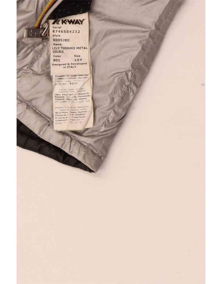 K-Way Chaqueta Acolchada Reversible Niña 9-10 Años Plata Poliéster