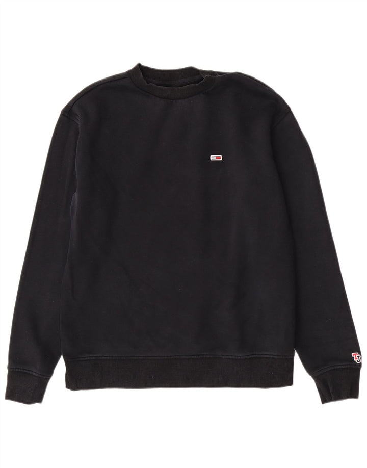 Tommy Hilfiger Mujer Regular Fit Sudadera Jumper Medium Negro Algodón