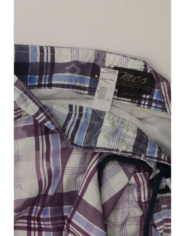 MARLBORO CLASSICS Bañador para hombre, talla grande, cuadros multicolores