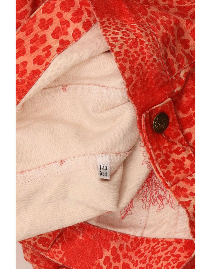 Chaqueta Vaquera Mujer Blumarine IT 40 Small Rojo Estampado Animal