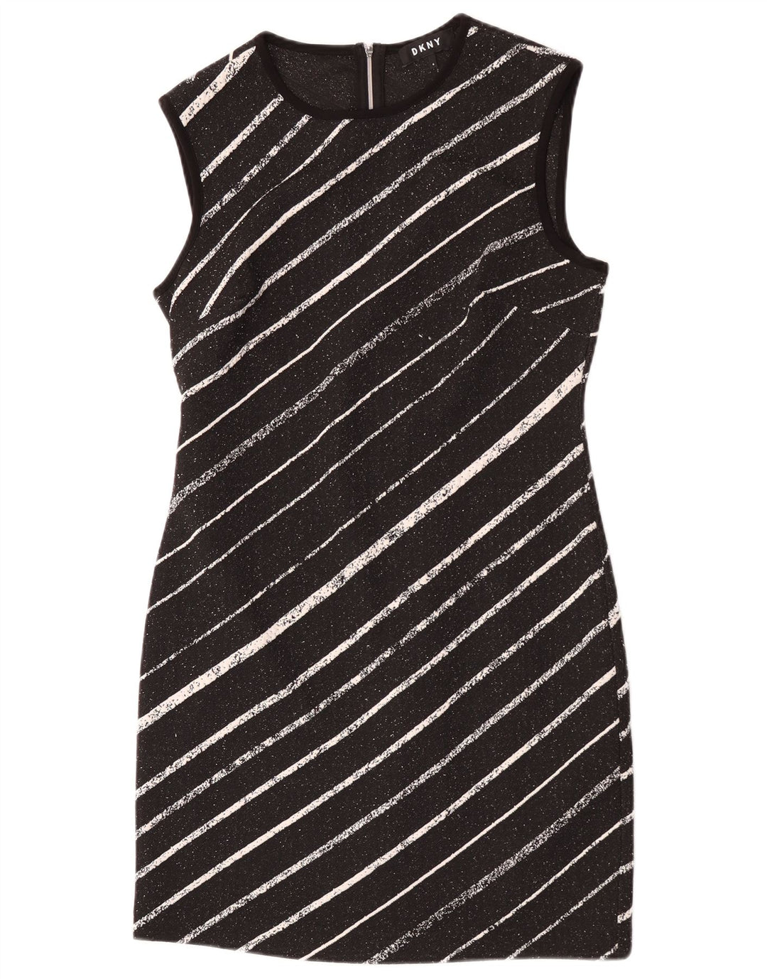 Dkny Vestido sin mangas para mujer US 6 mediano negro a rayas