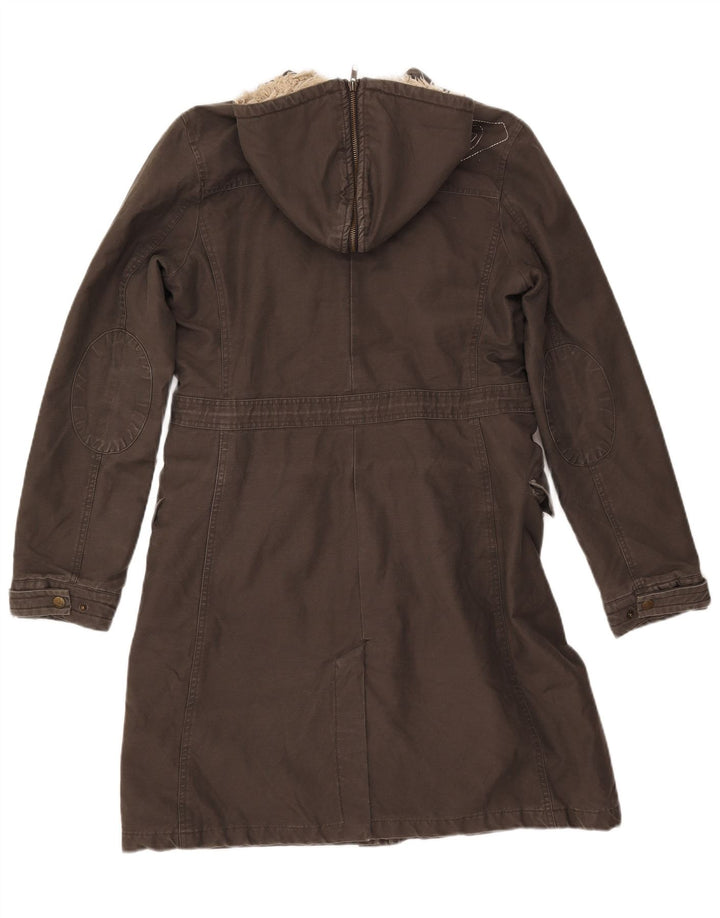ROXY Chaqueta Parka Sherpa con Capucha para Mujer UK 44 Algodón Gris Medio