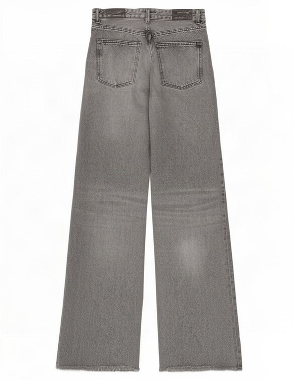 Zara Jeans de pierna ancha para mujer EU 38 Small W28 L34 Algodón gris