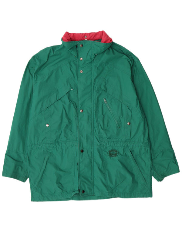 Chaqueta cortavientos vintage para hombre Reino Unido 42 XL Poliéster verde