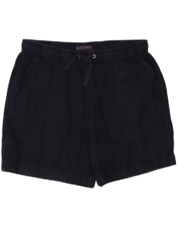 Marks & Spencer Pantalones cortos chinos para mujer UK 16 Large W36 Lino azul marino