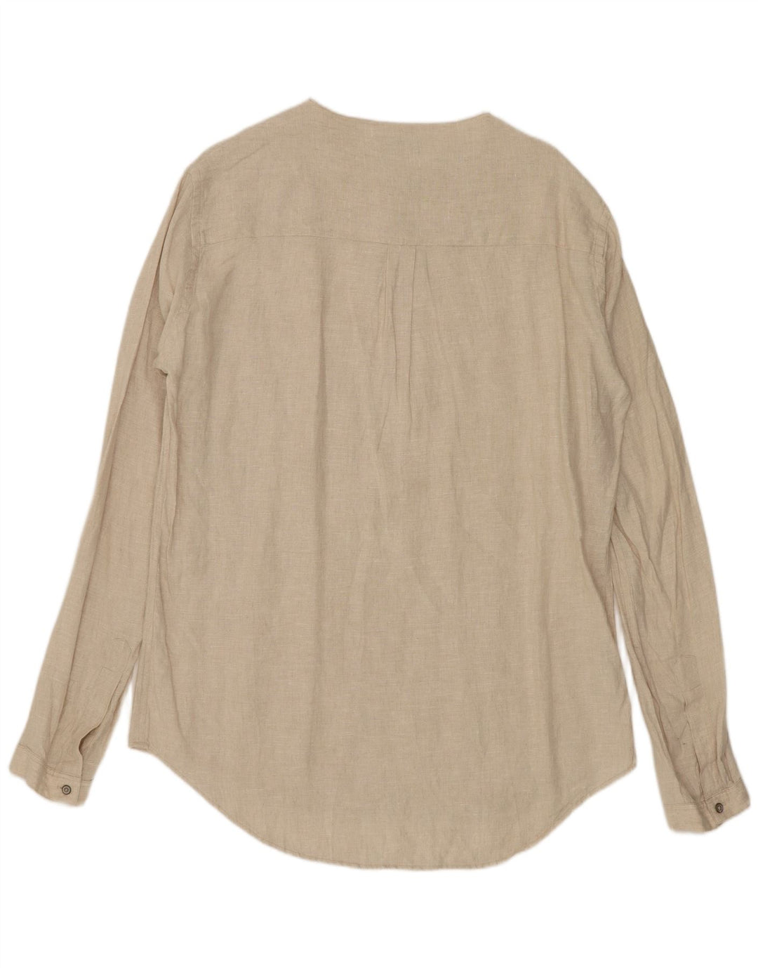 Zara Hombre Camisa Tipo Jersey Lino Beige Medio