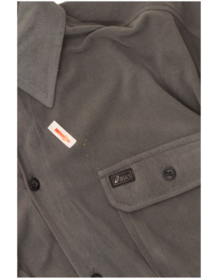 Asics - Camisa polar para hombre, poliéster gris grande