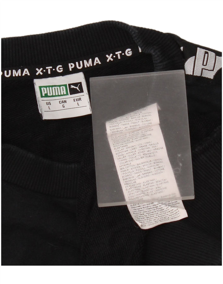 Puma Sudadera Estampada Con Estampado De Algodón Negro Grande Para Hombre