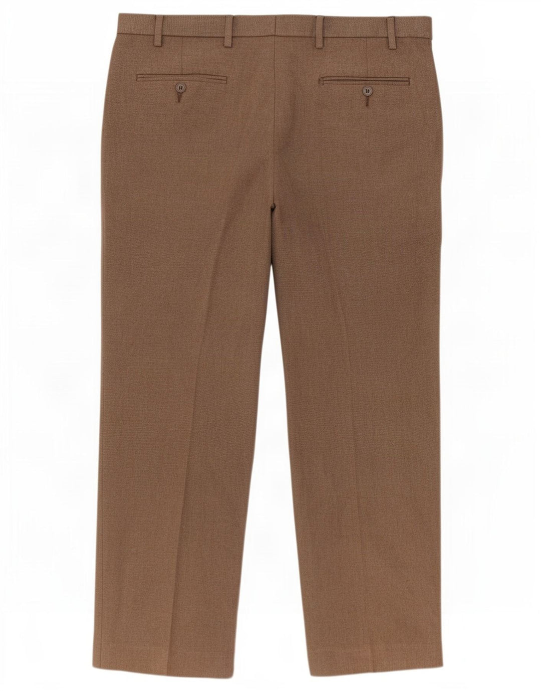Marks & Spencer Pantalón de traje regular para hombre W38 L29 Poliéster marrón