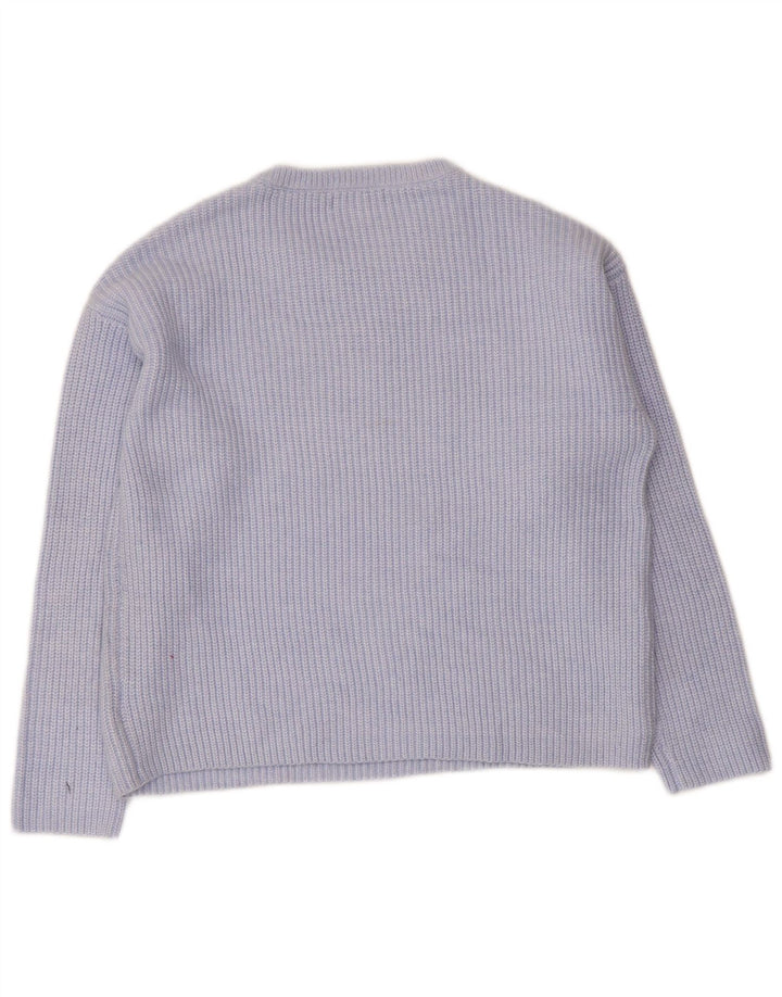 Marks & Spencer Jersey de cuello redondo para mujer UK 44 Poliéster azul medio