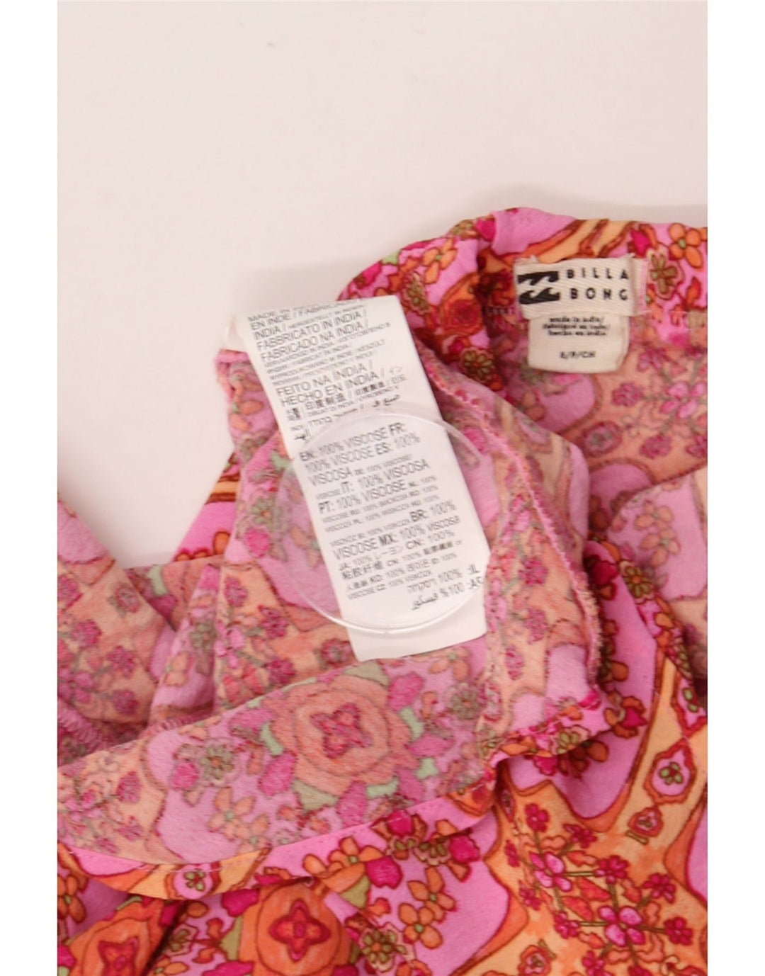 BILLABONG Falda Recta Mujer Small W27 Viscosa Floral Rosa