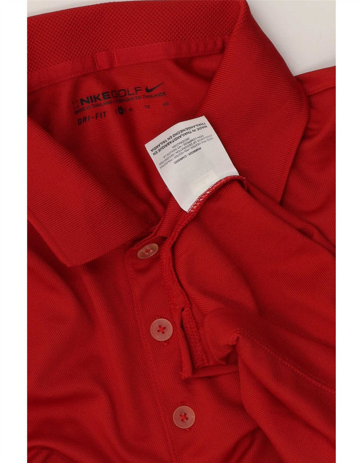 Polo Nike Dri Fit para hombre XL Poliéster rojo