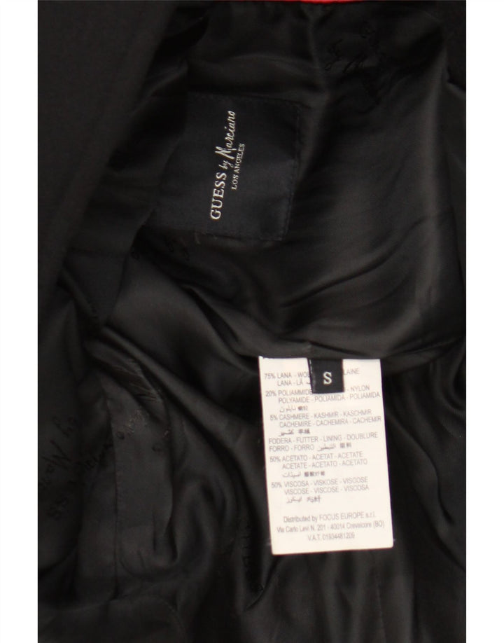 Guess By Marciano Abrigo para hombre UK 36 Small Lana negra