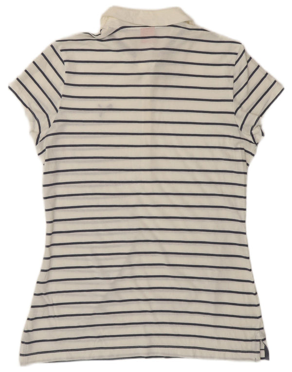 PUMA Polo para mujer UK 12 Medium White Stripes
