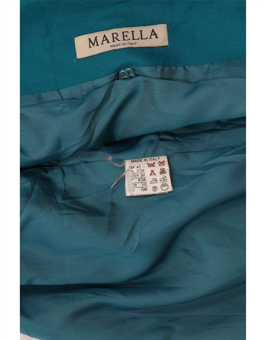 Marella Chaqueta Blazer de 2 Botones para Mujer UK 10 Small Turquoise Classic