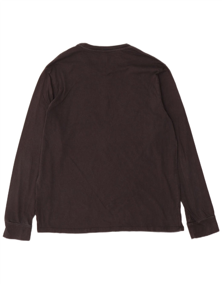 Levi's Top gráfico de ajuste estándar para hombre, manga larga, algodón negro grande