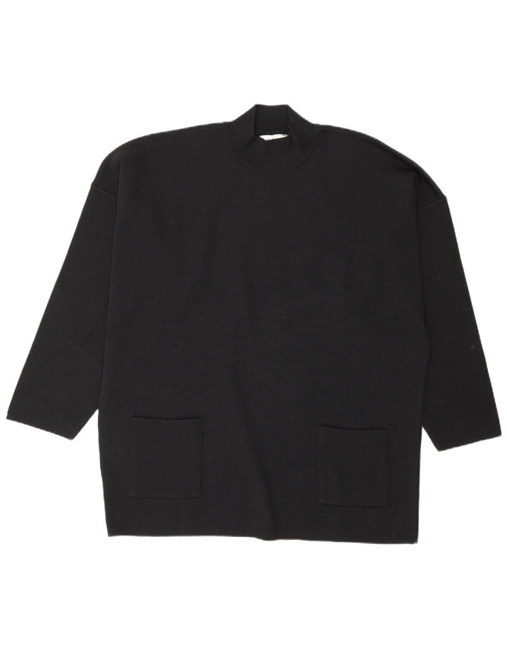 Arnaud & Thierry Gillier Jersey con Cuello Alto para Mujer UK 40 Medium Bla