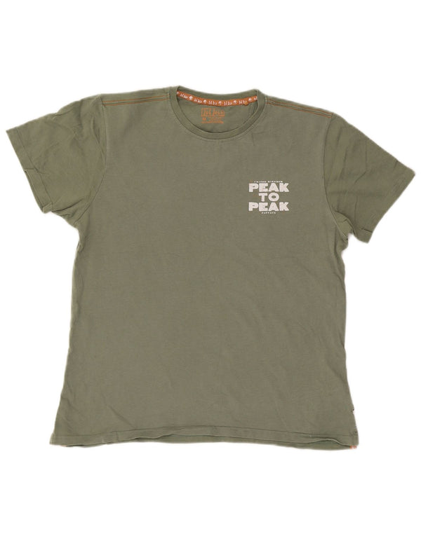 Camiseta gráfica para hombre Fat Face Top de algodón verde medio