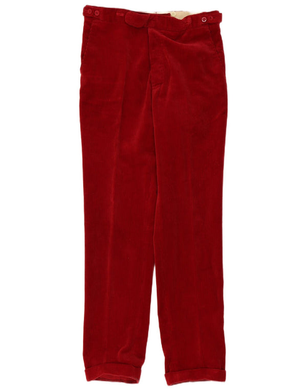 Hackett Pantalones Rectos De Pana Para Hombre W34 L34 Algodón Rojo