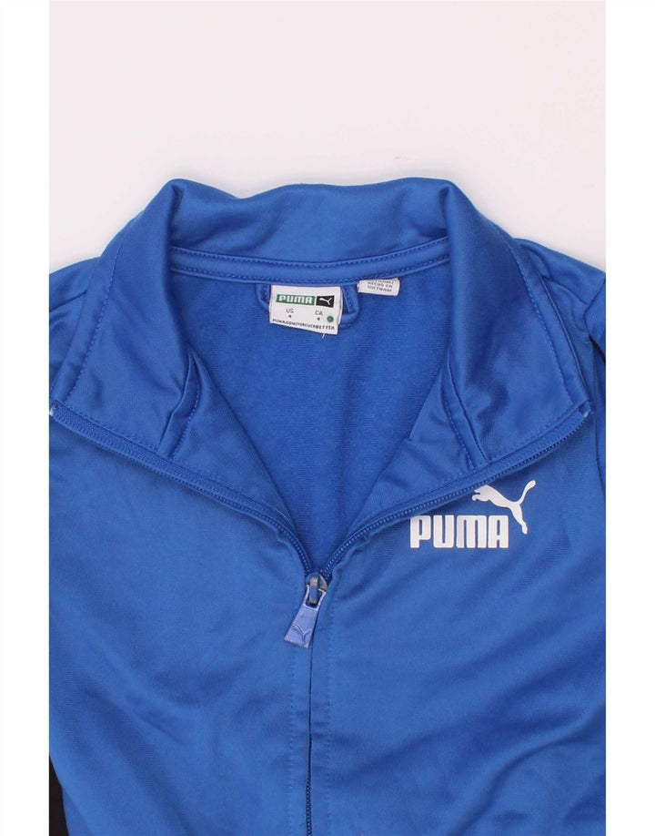 Puma Chaqueta de chándal para niño 3-4 años Azul Colorblock Poliéster