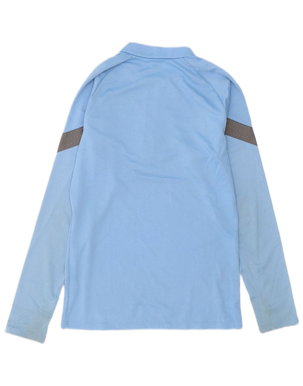 Puma Hombre Zip Neck Jersey Chándal Top Pequeño Azul Colorblock Poliéster