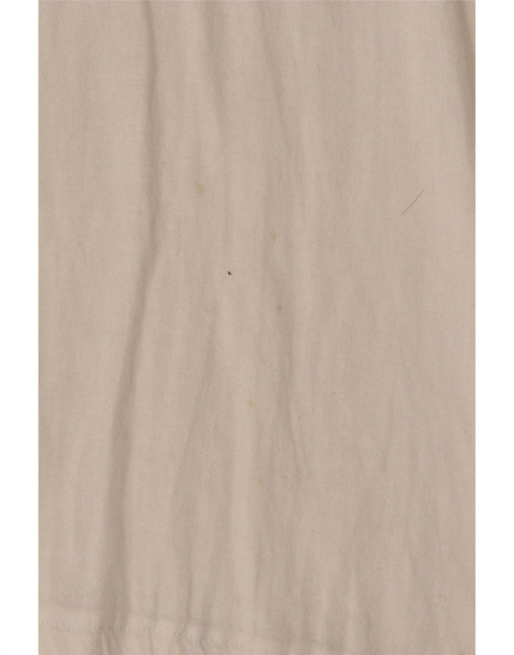 Zara Mujer Blusa Extragrande Top UK 10 Small Blanco