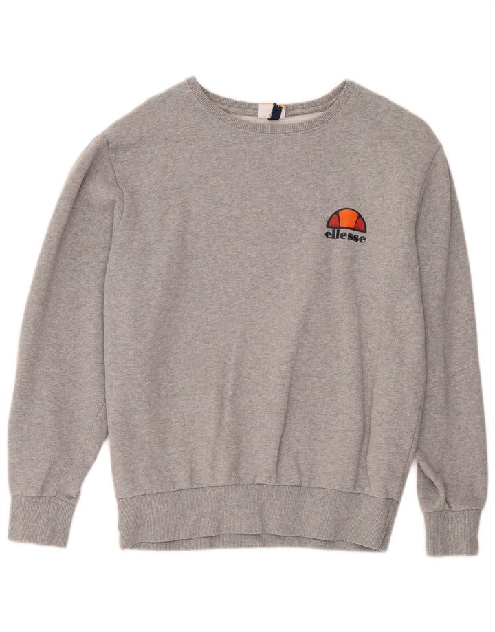Ellesse Mujer Sudadera Jumper UK 46 Grande Gris Algodón