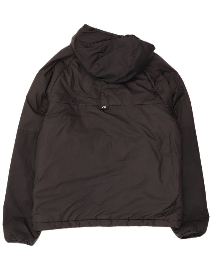 Nike Chaqueta acolchada con capucha Therma-Fit para hombre UK 38 Mediana Negro Poliéster