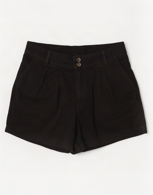 Pantalones cortos chinos con pinzas para mujer de Fat Face UK 10 Small W30 Algodón negro