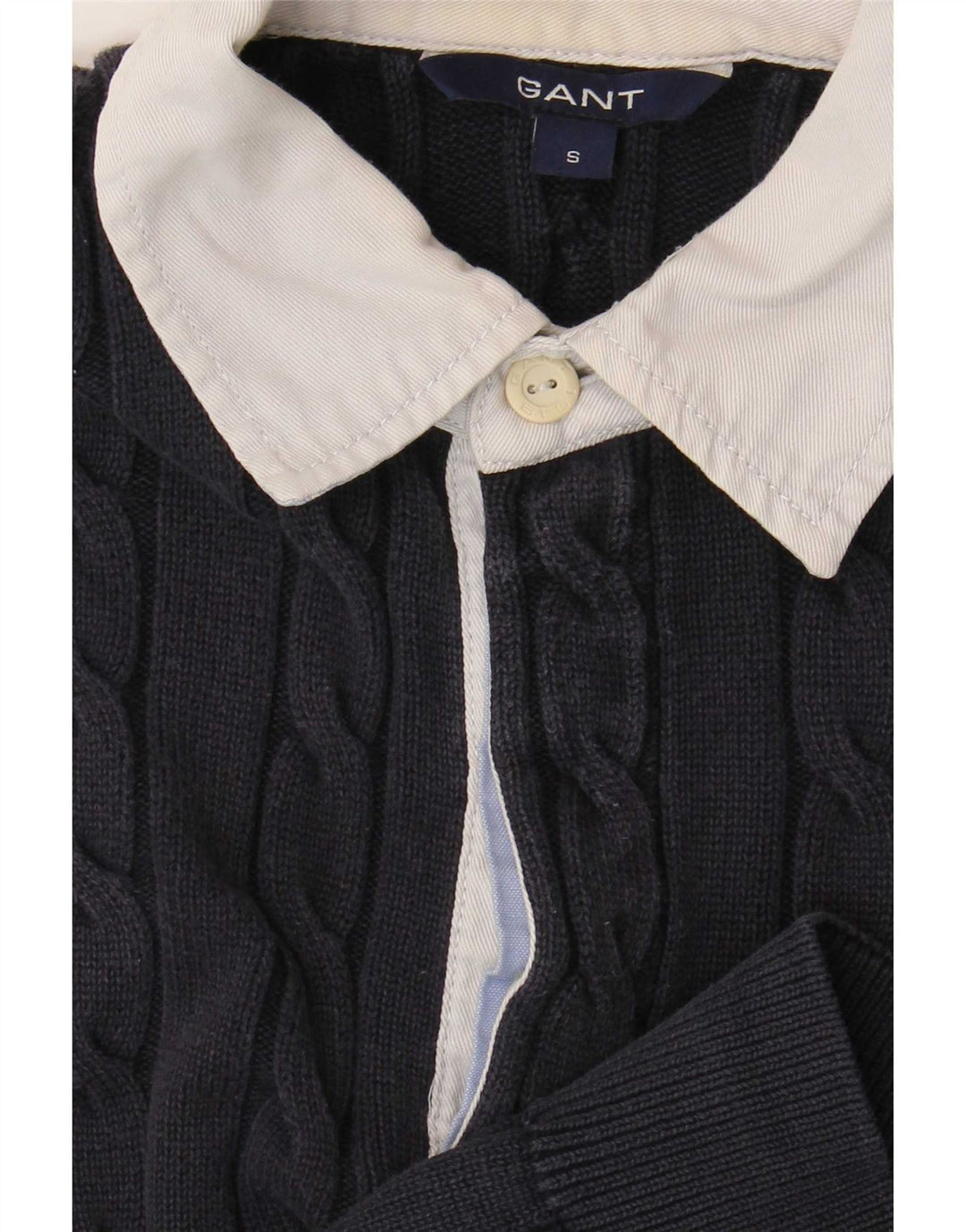 Gant Hombre Polo Neck Jumper Sweater Pequeño Azul Marino