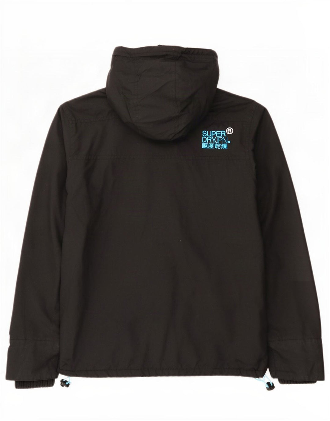 Superdry Chaqueta Cortavientos Con Capucha Para Mujer UK 44 Medium Black Nylon