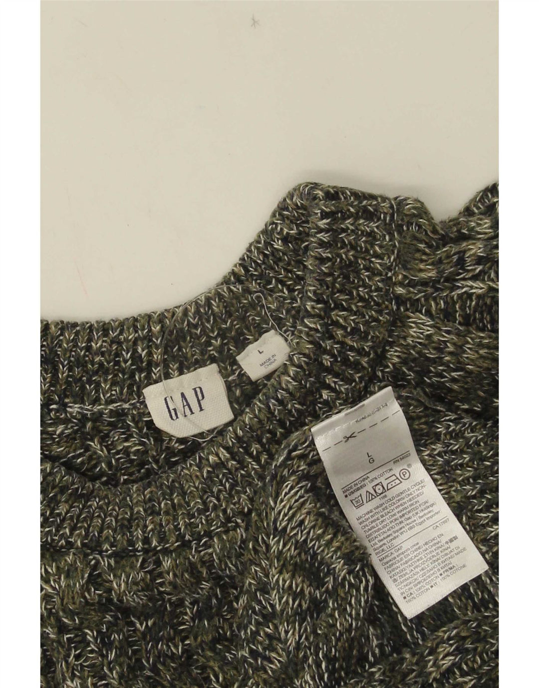 Gap Suéter tipo jersey de gran tamaño con cuello redondo para mujer UK 46 Grande gris moteado