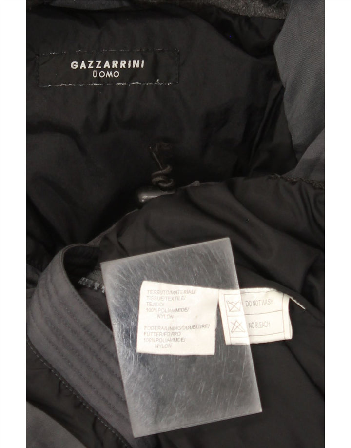 Gazzarrini Abrigo acolchado con capucha para hombre UK 42 XL Poliamida negra