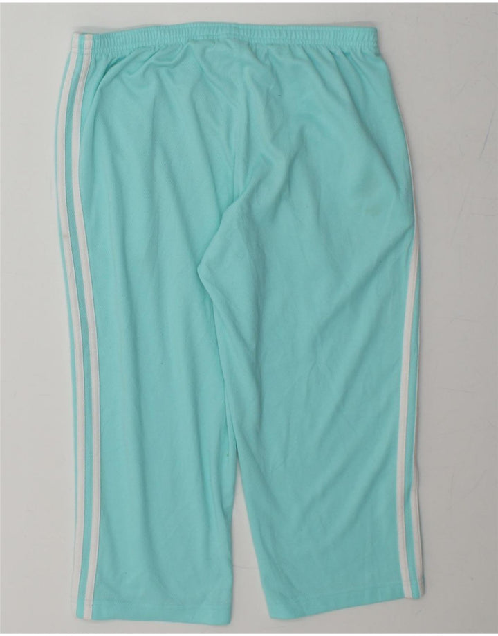 ADIDAS Womens Capri Tracksuit Trousers UK 14 Large Blue Polyester Vintage Adidas and Second-Hand Adidas from Messina Hembry 