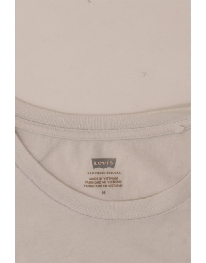 LEVI'S Camiseta gráfica para mujer Top UK 44 Medium White