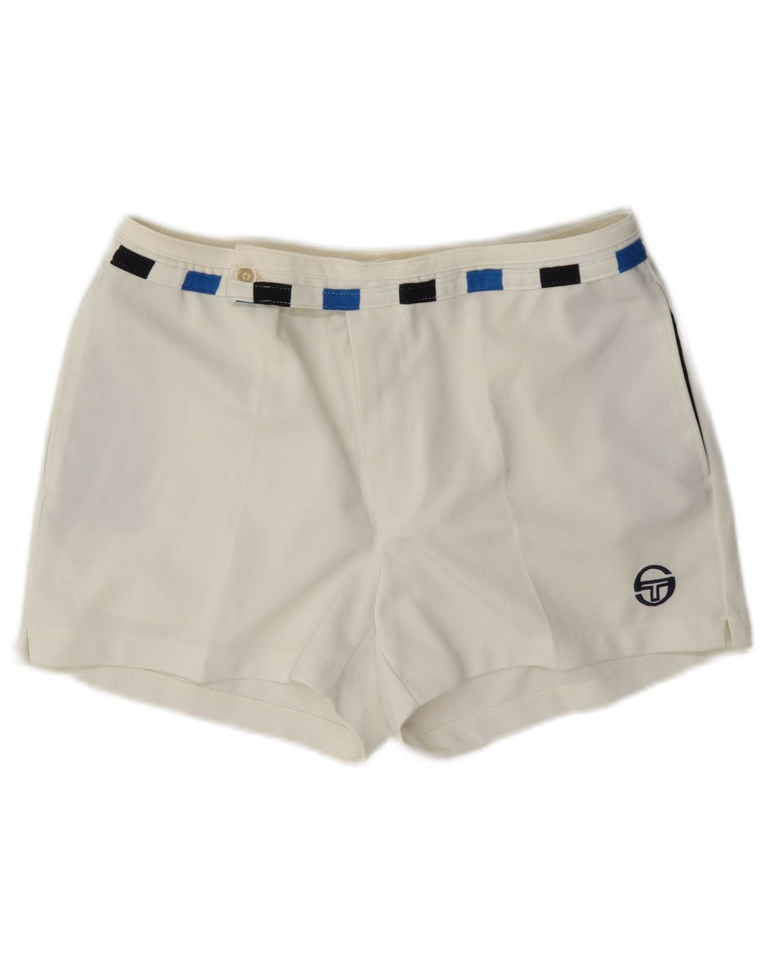 Sergio Tacchini Pantalones cortos chinos para mujer IT 52 2XL W36 Bloque de color blanco