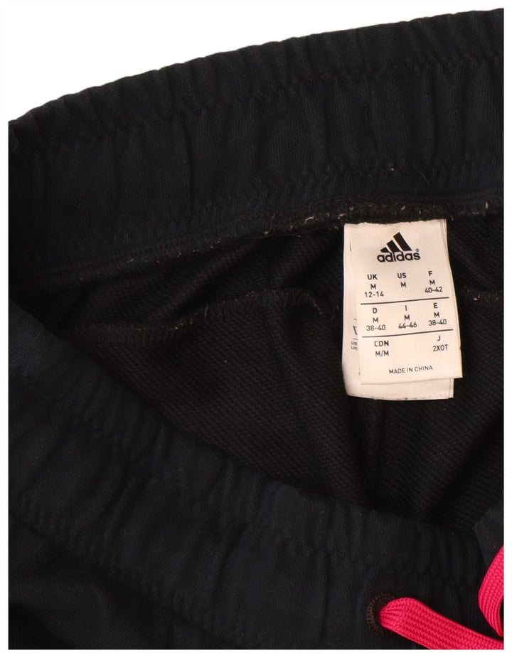 ADIDAS Pantalones de chándal para mujer Joggers UK 12/14 Mediano Negro Algodón