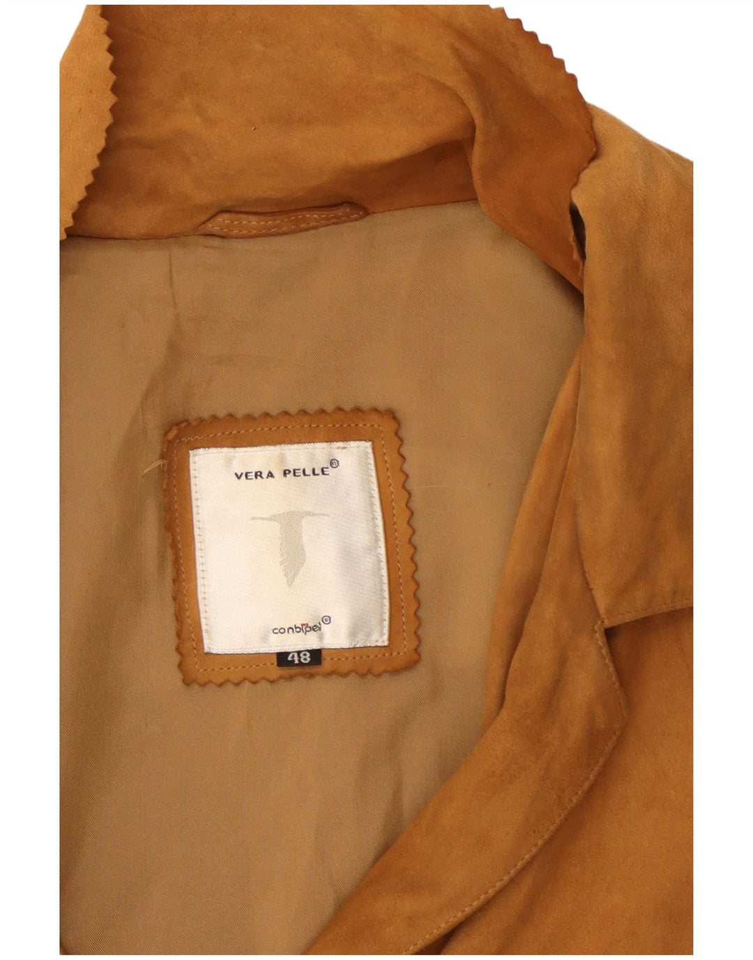 CONBIPEL Abrigo de ante extragrande para mujer IT 48 XL Cuero beige