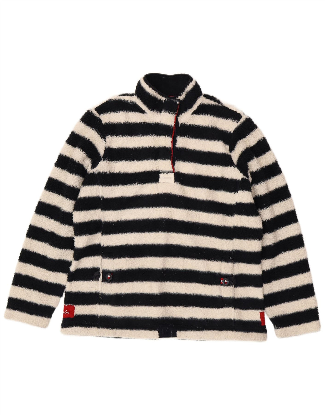 Jersey de forro polar extragrande para mujer Joules UK 44 Poliéster a rayas negras grandes