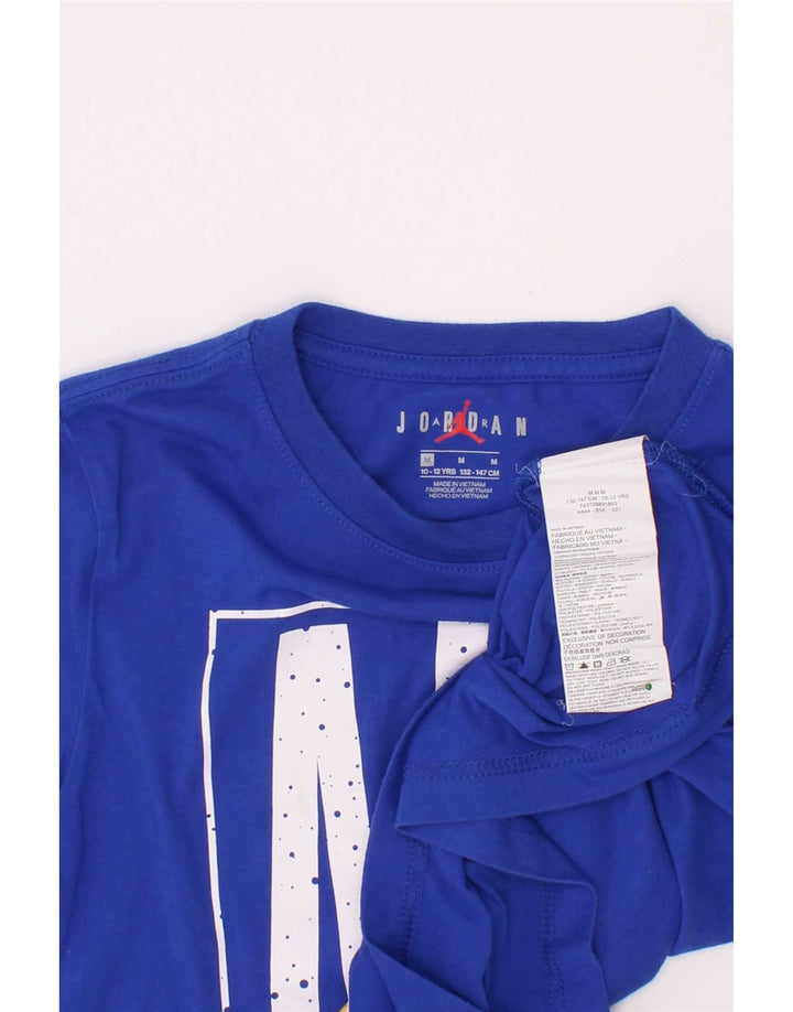 Jordan Camiseta Gráfica para Niños Top 10-11 Años Azul Medio Algodón