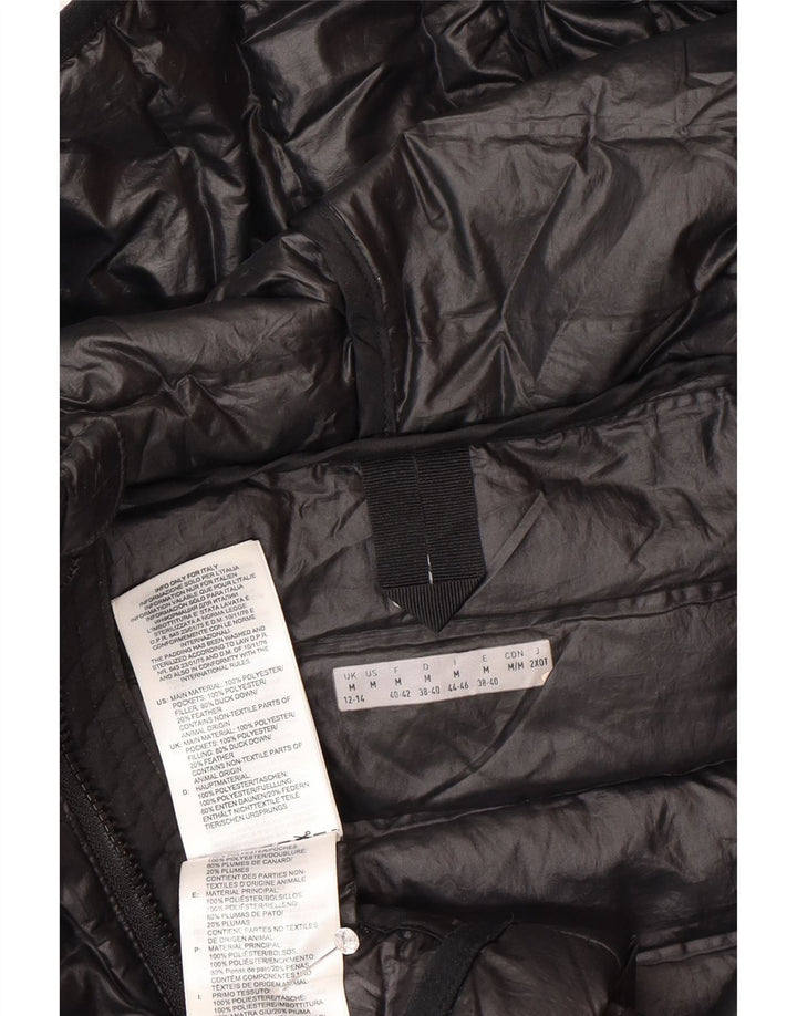 Adidas Chaqueta acolchada con capucha para mujer UK 12/14 Medium Negro Poliéster Deportes