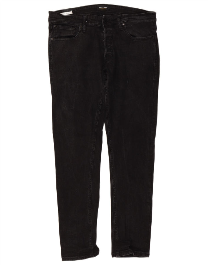 Jack & Jones Hombre GLENN Slim Jeans W36 L32 Algodón Negro