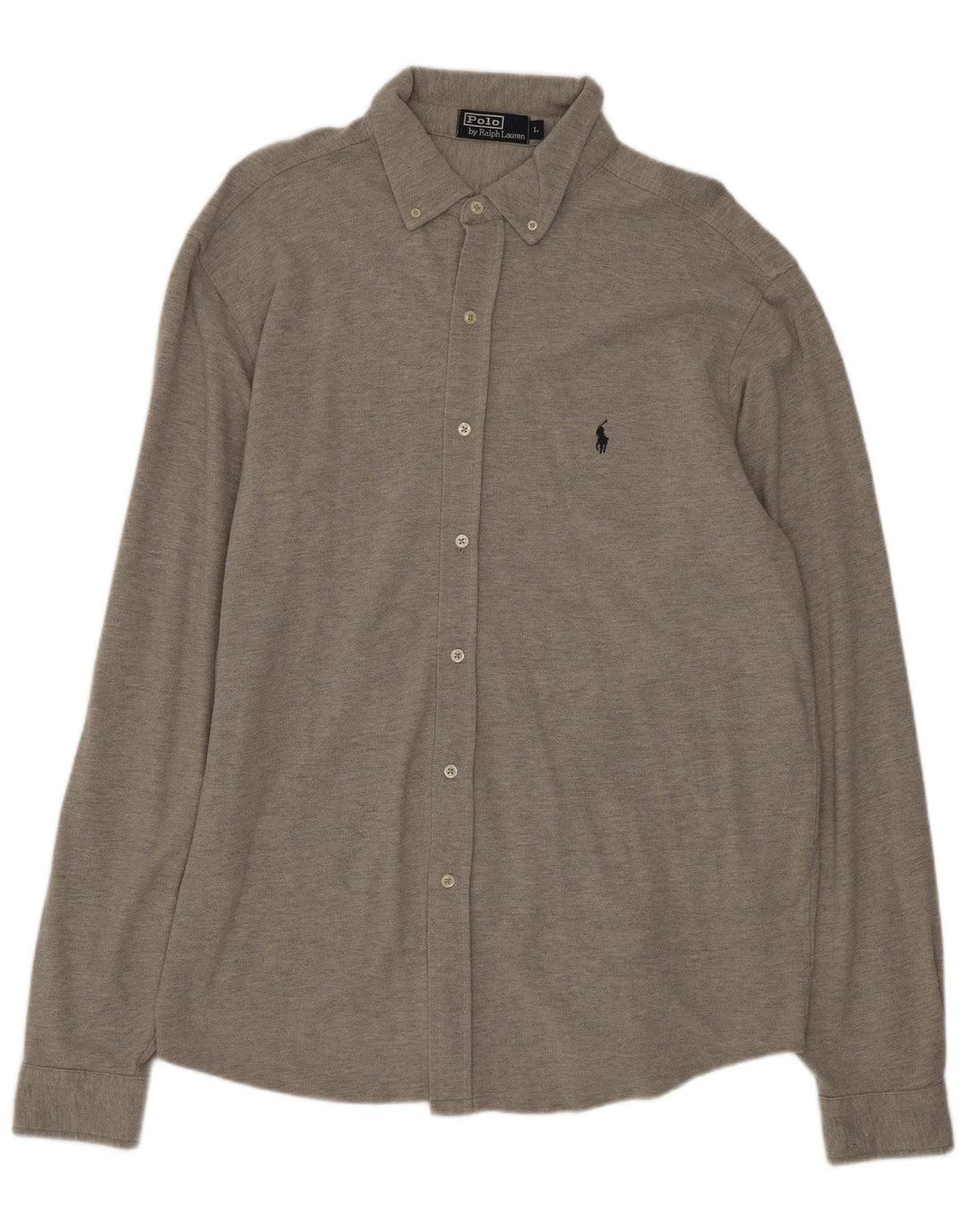 Camisa Polo Ralph Lauren Hombre Grande Gris Algodón