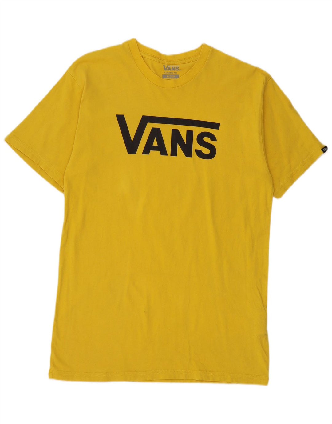 Vans Hombre Classic Fit Graphic Camiseta Top Algodón Amarillo Medio