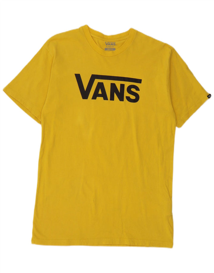 Vans Hombre Classic Fit Graphic Camiseta Top Algodón Amarillo Medio