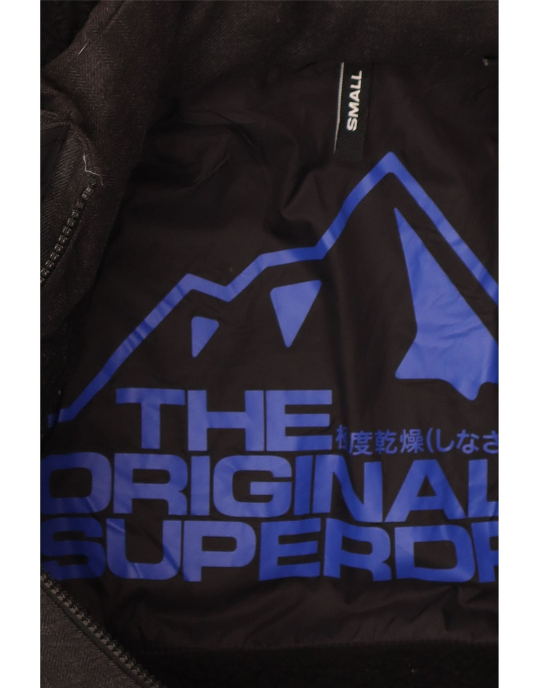 Superdry Chaqueta acolchada con capucha para hombre, talla 36, poliéster gris pequeño