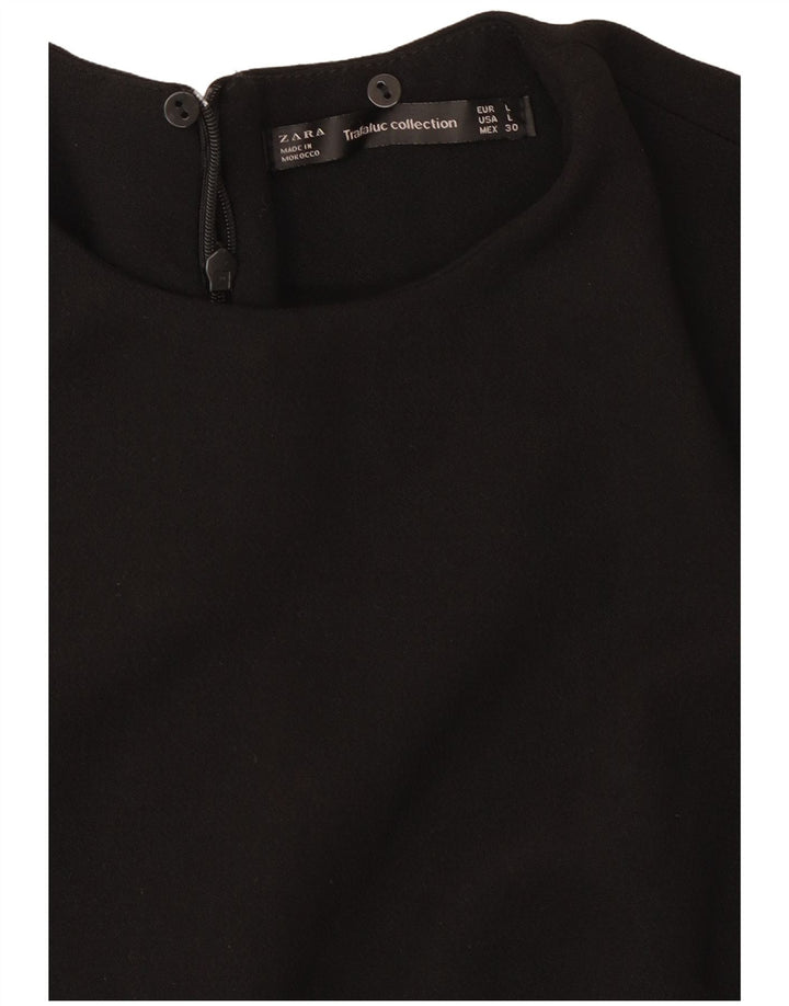 Zara Mujer Vestido Tubo Reino Unido 44 Grande Negro